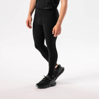 Black Performance Run Tights for Men-M