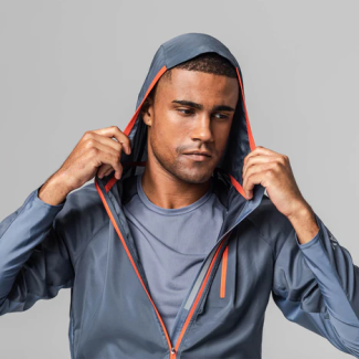 Dolphin Blue Performance Windbreaker Jacket for Men-S