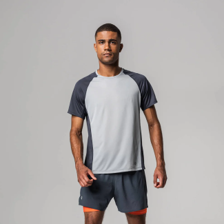 Grey Performance Tech Tee for Men-XS